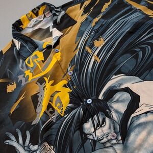 Regal Wear Mens‎ Samurai Graphic Button Up Short Sleeve Shirt Size XXL